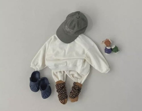 CREAM - COTTON SWEAT SET