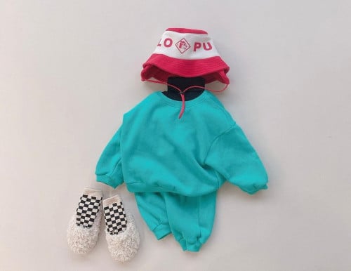 FLEECE SWEAT SET - VIVID GREEN