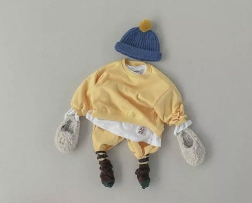 BUTTER YELLOW - COTTON SWEAT SET
