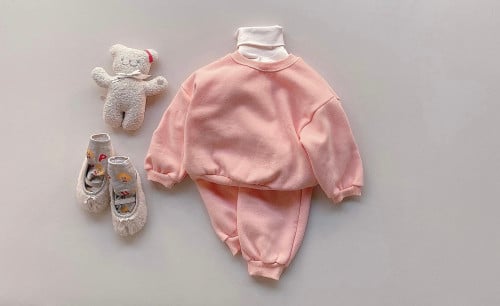 FLEECE SWEAT SET- ORANGE