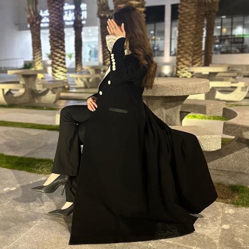 عباية بليزر اسود-متجر رغد