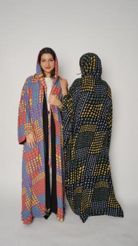 عبايه دبل فيس منقطة