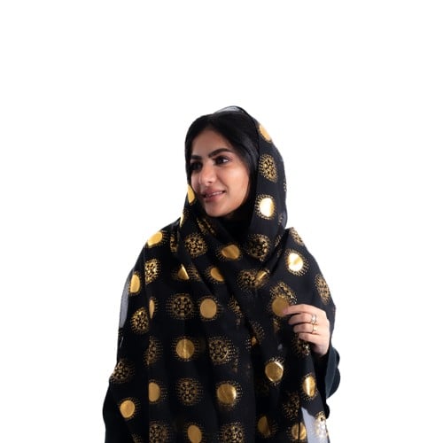 طرحة يوم التأسيس بدوائر ذهبي