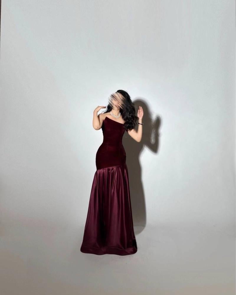 فستان مخمل + تفته ثلث ألوان