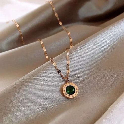 سلسال قطعة الحجر الخضراء