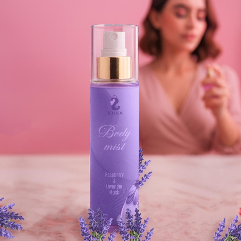 body mist __ بودي ميست معطر للجسم برائحة مسك اللافندر ومسك التوت