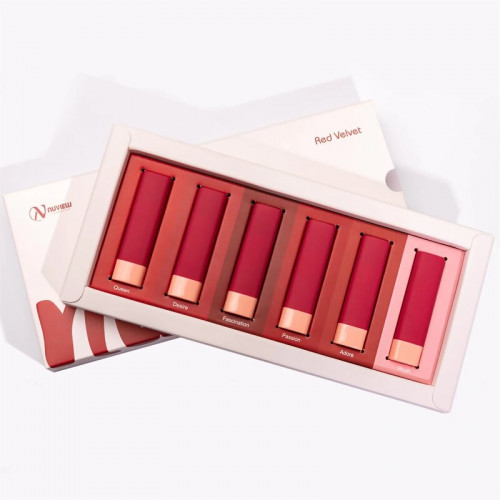 نيوفيو - طقم ريد فلفت احمر شفاه - 6 قطع