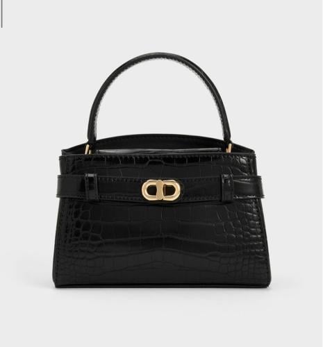 Aubrielle Croc-Effect Top Handle Bag من تشارلز اند...