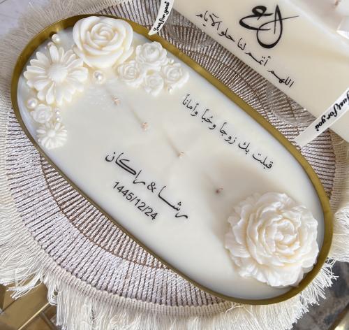 شمعة استقبال بيضاويه ٣٠ سم