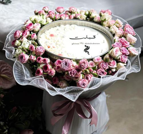 شمعة عقد قران حجم ٣٠ سم بدون الورد الخارجي