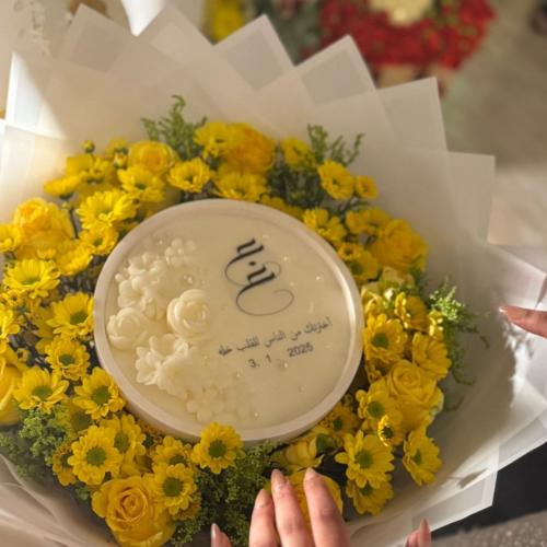 شمعة عقد قران ديكور وسط 20 سم بدون الورد الخارجي