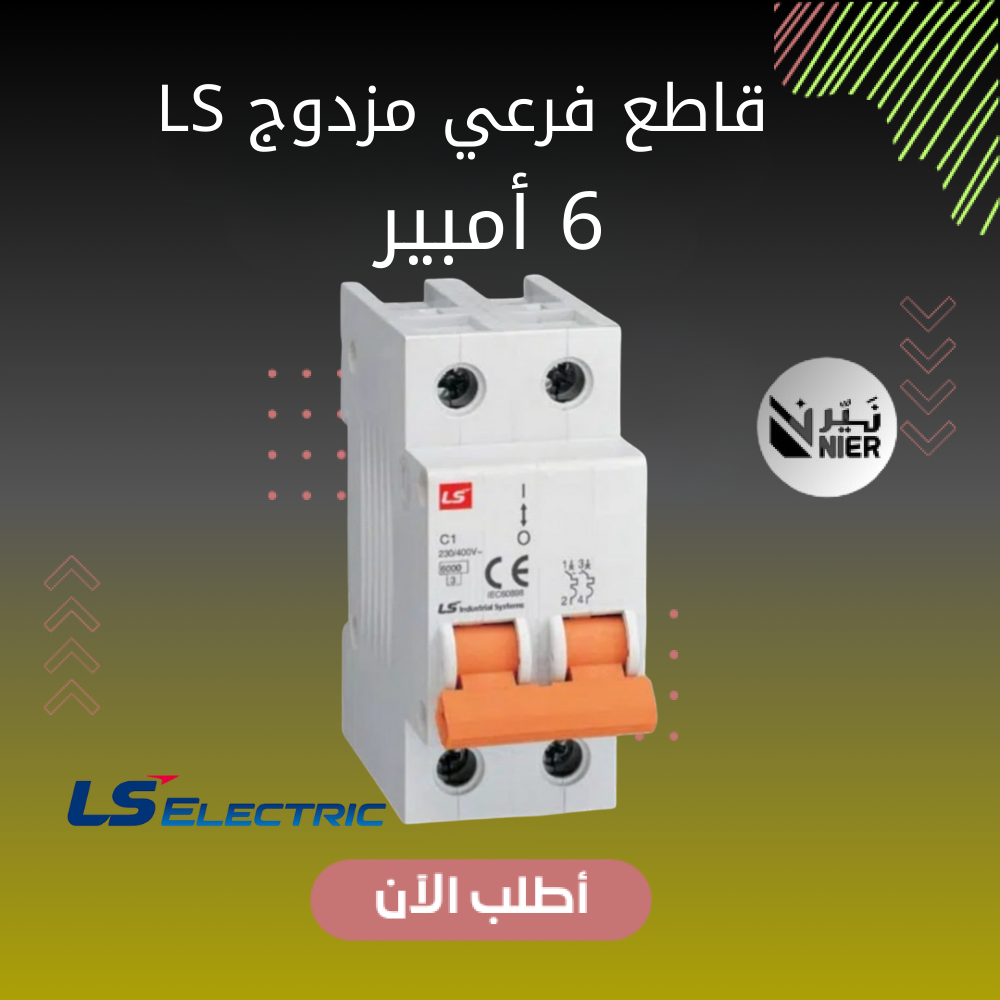 قاطع فرعي مزدوج  - 6 أمبير من شركة LS