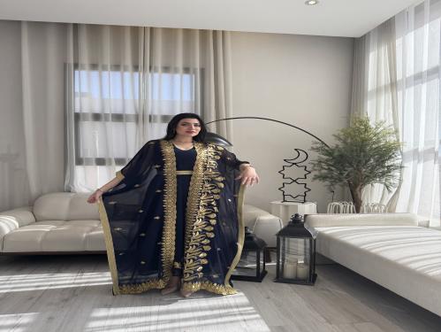 جلابيه شيفون قطعتين