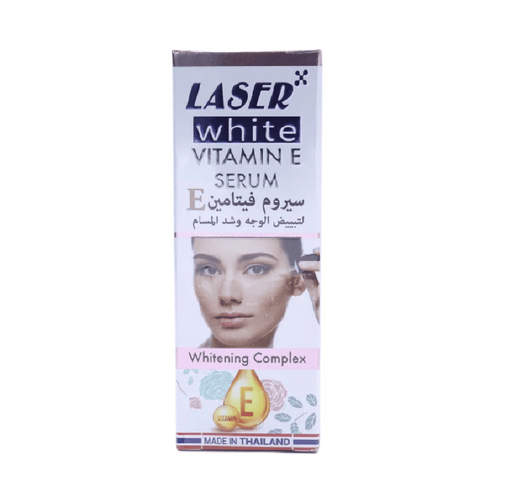 سيروم فيتامين E لتبييض الوجه وشد المسام من ليزر وايت 30 مل