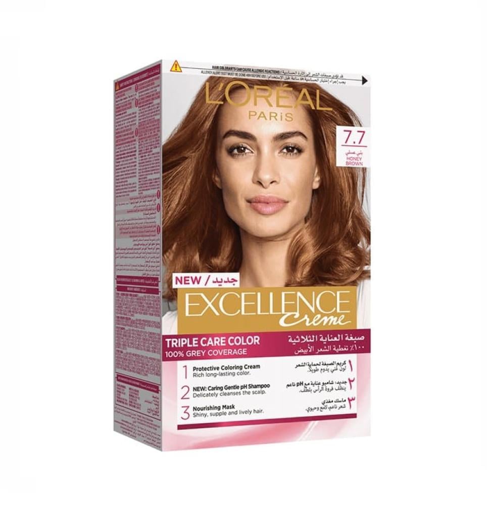 صبغة شعر اكسيلنس كريم من لوريال باريس - بني عسلي