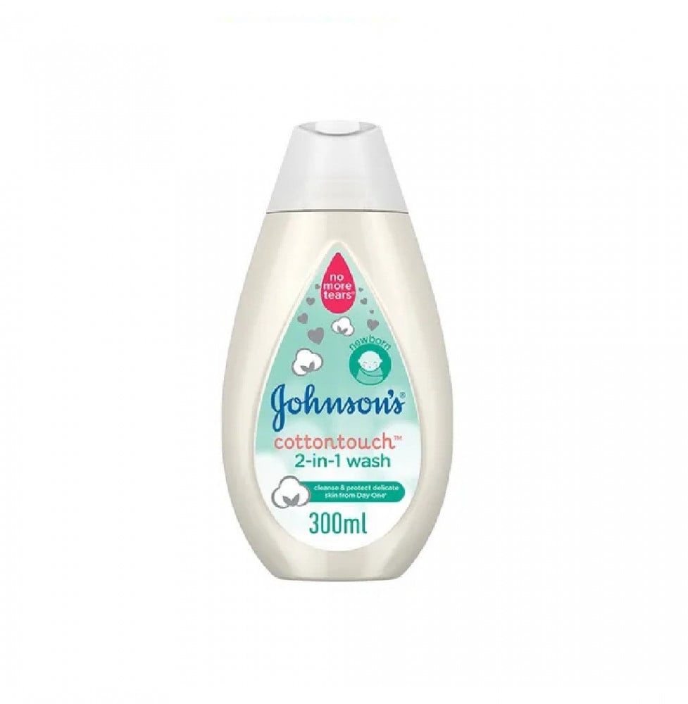 غسول الجسم للأطفال 2في1 بلمسة القطن من جونسون  - 300 مل