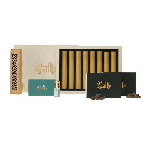 8 علب أعواد كمبودي + 2 عود البيت + (مبخرة ومسك)