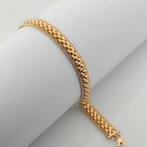 AA1672 18k Gold Bracelet Bicolour 21 cm : Amazon.de: Fashion