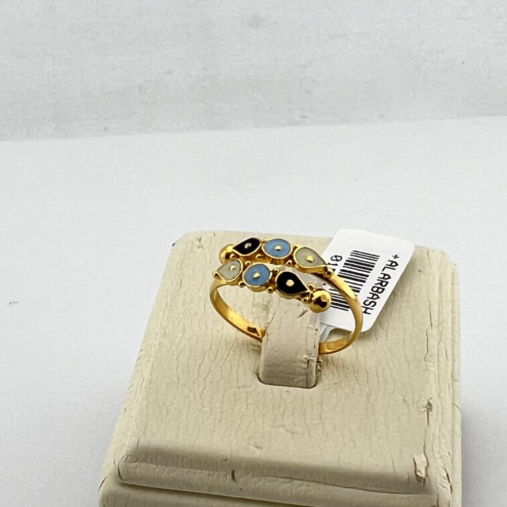 Sweket Branch 18k gold ring, weight 4.12 grams - مصاغات الأربش للذهب  بالسعودية قسم المتجر الإلكتروني