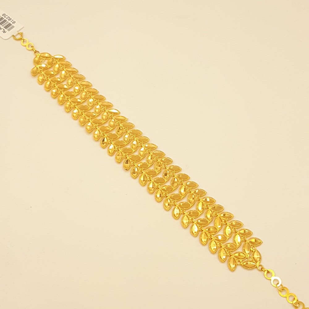 Gold bracelet designs hot sale with weight