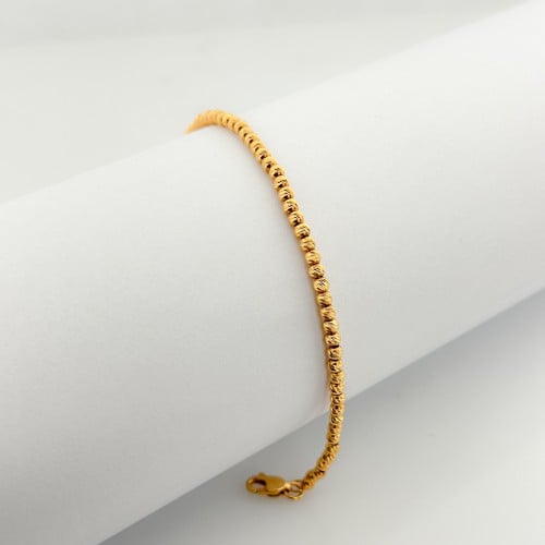 Gold bracelet - 21 karat - متجر عبدالعزيز متجر احترافي لبيع المجوهرات  والألماس azizjewelry store