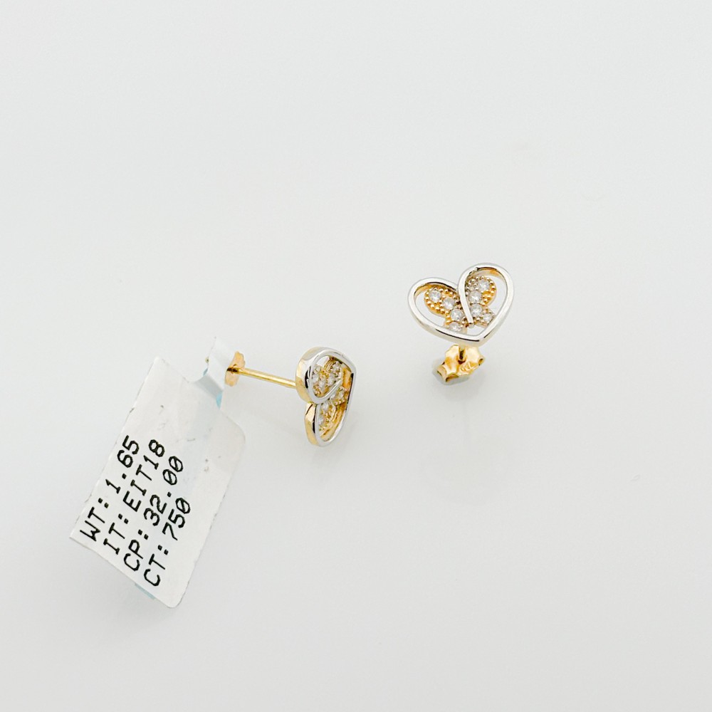 18K Gold Diamond Tiny Bell Earrings – Jamie Joseph