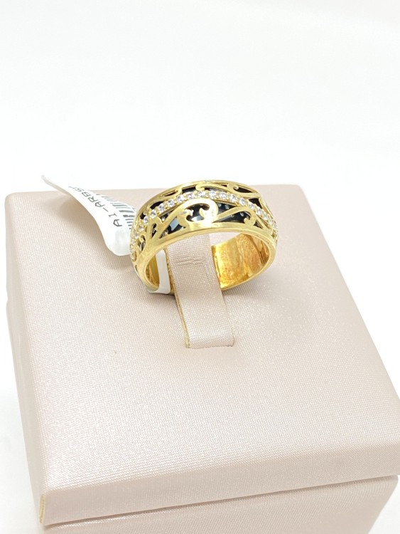 14K Yellow Gold Cubic Zirconia Men's Gold Ring / Avg. Weight - 5.0 grams |  eBay