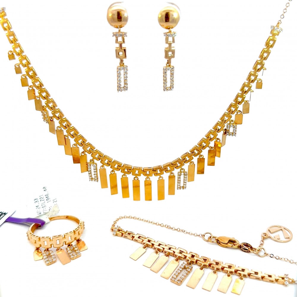 21 karat store gold necklace set