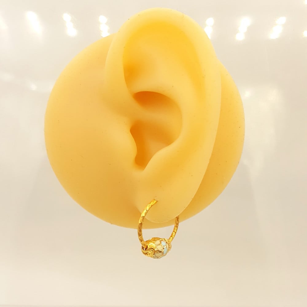 Gold earrings designs hot sale in 2.5 grams