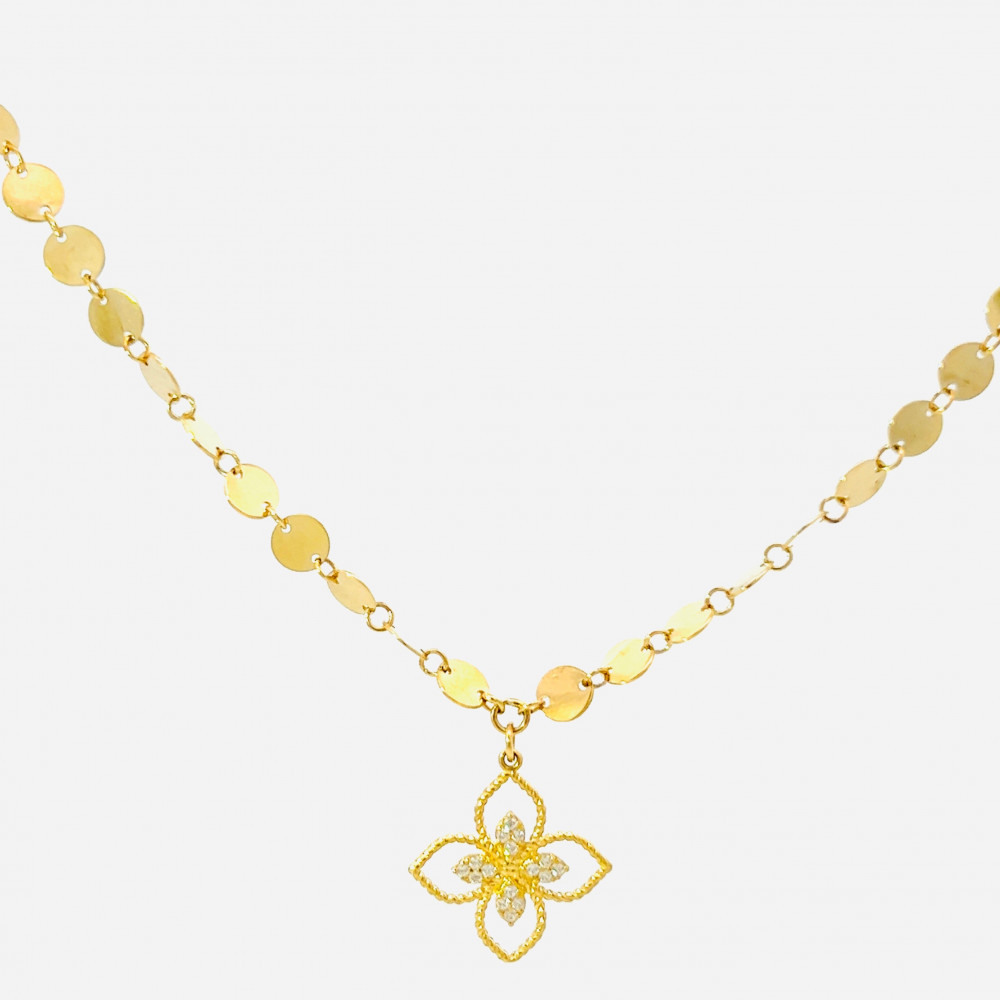 Branch (1) pendant, distinctive design, 18 karat gold, weighing 