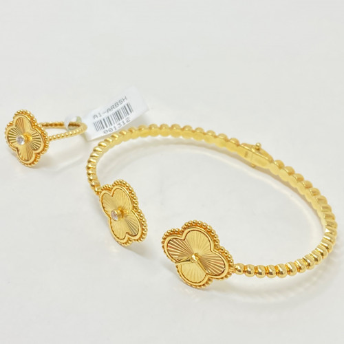 Branch 1 18 karat gold bracelet and ring international design weight 19.07