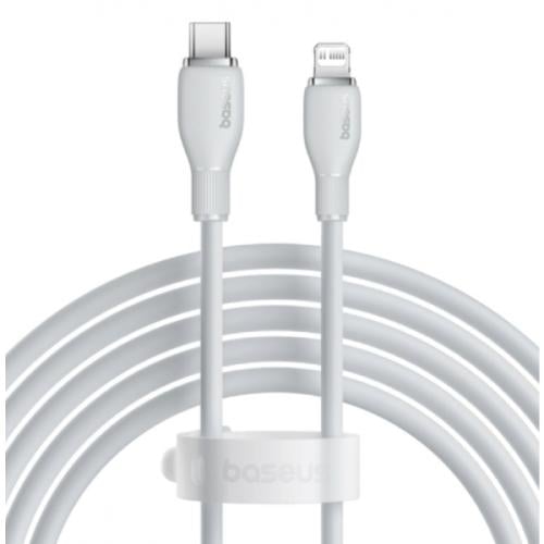 بايسوس Pudding Series كابل Type-C - Lightning يدعم الشحن السريع - 20 واط - 1.2 متر - أبيض - P10355701221-B1