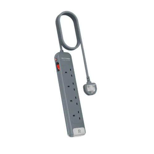 راف باور موزع طاقة - 4 منافذ - 1.5 متر - رمادي - RP-PC1067