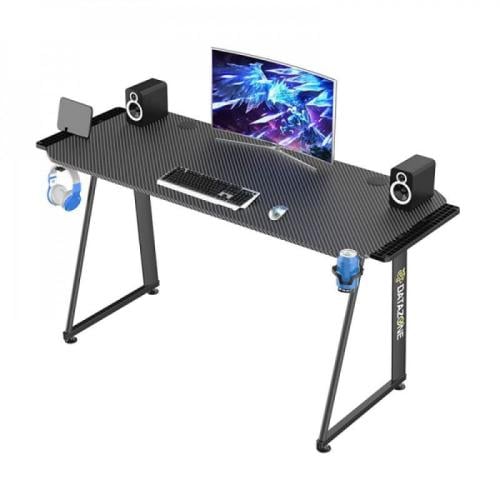 داتا زون طاولة ألعاب احترافية مع حامل أكواب وخطاف لسماعة الرأس ومنظم كبلات - 153 سم - أسود - GT-201B