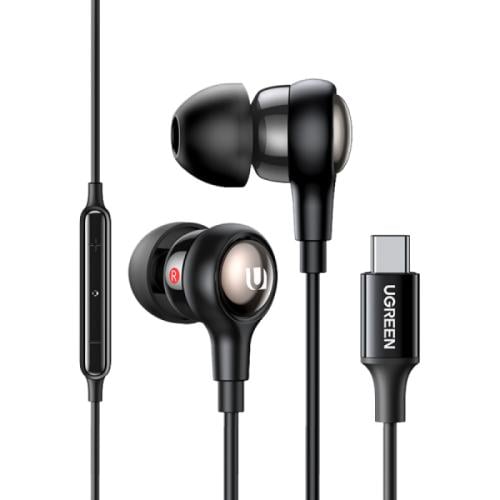 يو جرين سماعة أذن سلكية مع مايكرفون مدمج Type-C - أسود