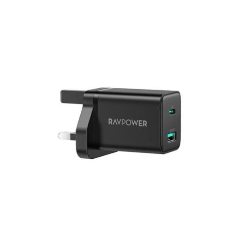 راف باور شاحن جداري - منفذين - 30 واط - أبيض - RP-PC170