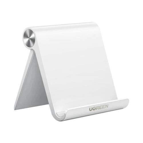يو جرين حامل جوال مكتبي متعدد الزوايا وقابل للتعديل لأجهزة الجوال والايباد - أبيض