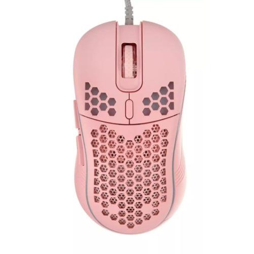 داتا زون ماوس ألعاب سلكي مع اضاءة RGB خلفية - وردي - DZOM- GPINK
