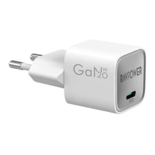 راف باور شاحن جداري - 20 واط - منفذ PD - أبيض - RP-PC1055