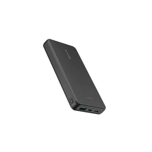 راف باور باور بانك - 10000 mAh - قوة 15 واط - 3 منافذ - أسود - RP-PB1215
