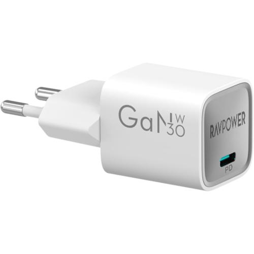 راف باور شاحن جداري منفذ PD20 واط - Type-C إلى Type-C - أبيض - RP-PC1057