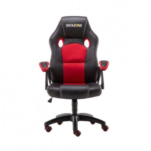 داتا زون كرسي ألعاب من الجلد بظهر مرتفع - 120x60x62 سم - أسود وأحمر - GC012-BK/RED