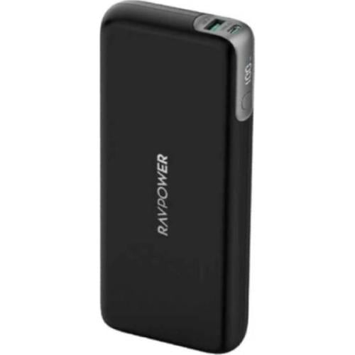 راف باور باور بانك - 20000mAh - منفذ PD70 واط - منافذ 3 - أسود - RP-PB201Pro