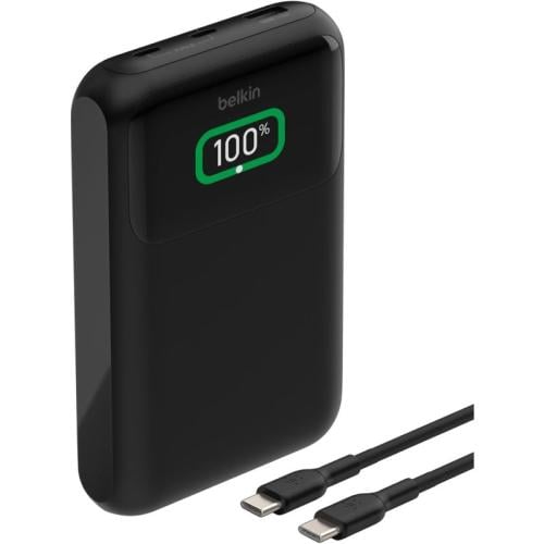 بلكين باور بانك محمول BoostCharge بثلاث منافذ USB-C وUSB-A - بسعة 2000 mAh - أسود