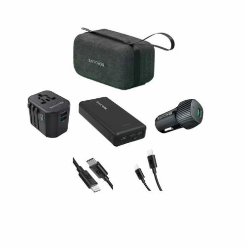 راف باور 5in1 طقم باور بانك - 20000 mAh - أسود - PB1232