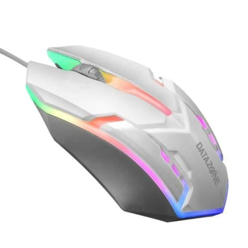 داتا زون ماوس ألعاب سلكي ثنائي اليدين - أبيض - AK-800M-White