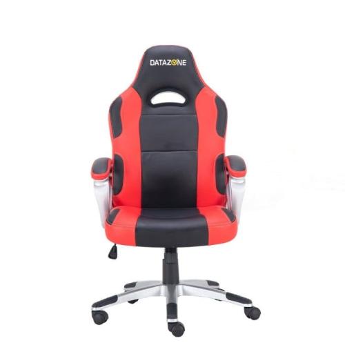 داتا زون كرسي ألعاب بارتفاع قابل للتعديل وتصميم مريح من الجلد - أحمر - GC02-BK/RD