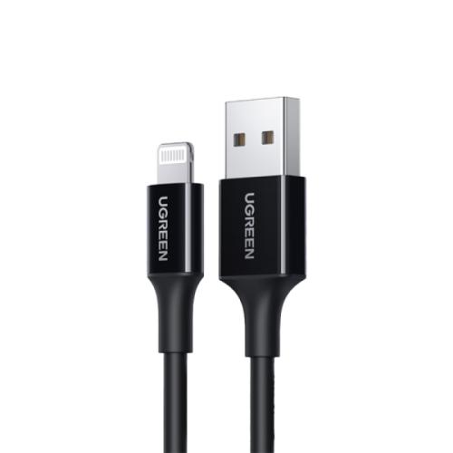 يو جرين كابل شحن و نقل بيانات من USB إلى Lightning - بطول 1 متر - أسود