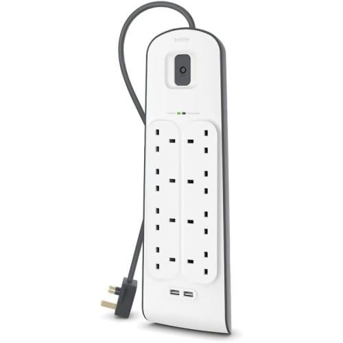 بيلكين مقبس حماية من التيار الزائد مع 10 منافذ - أبيض - BSV804ar2M