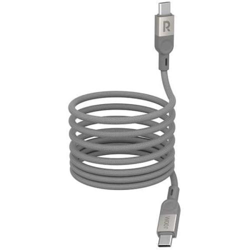 راف باور كابل مغناطيسي - Type-C إلى Type-C - طول 1.2 متر - 100 واط - رمادي - RP-CB1039